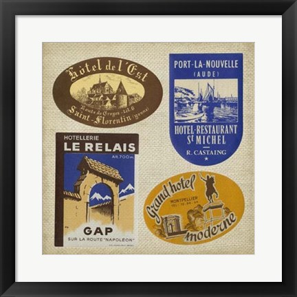 Framed Vintage Travel Collage II Print