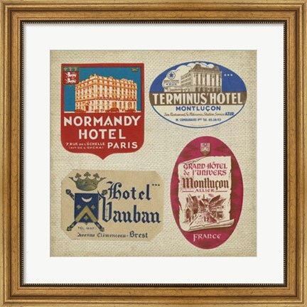 Framed Vintage Travel Collage III Print
