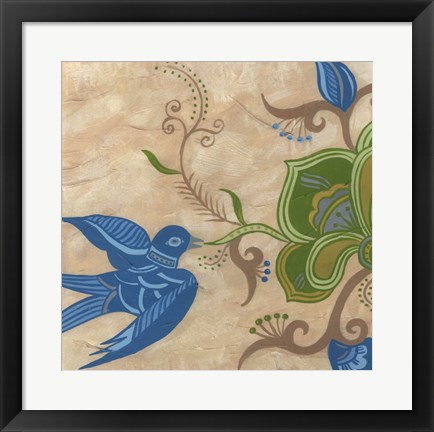 Framed Songbird Fresco I Print