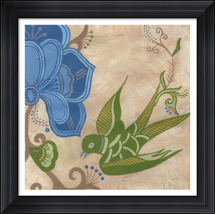 Framed Songbird Fresco II Print