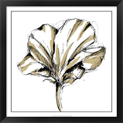 Framed Tulip Sketch IV Print