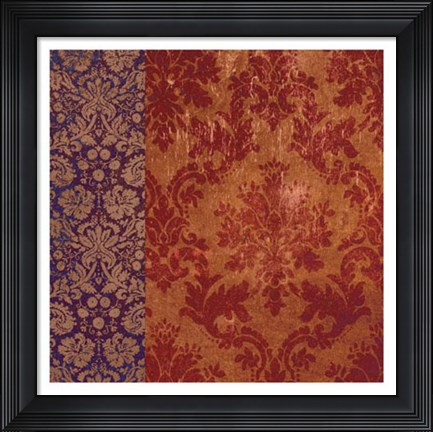 Framed Moroccan Damask I Print