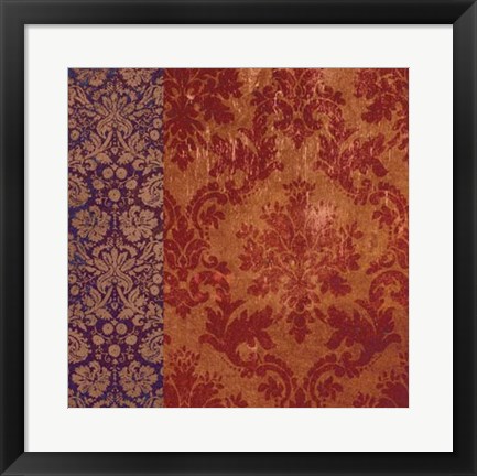 Framed Moroccan Damask I Print