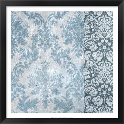 Framed Chambray Damask II Print