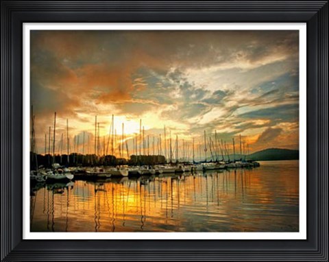 Framed Marina Sunrise II Print
