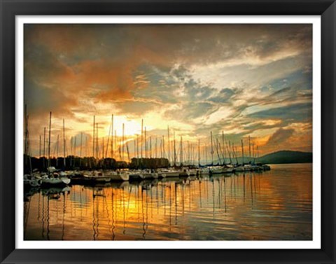 Framed Marina Sunrise II Print