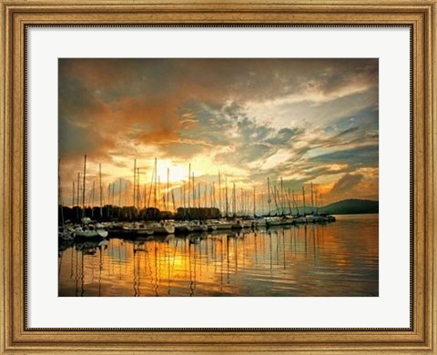 Framed Marina Sunrise II Print