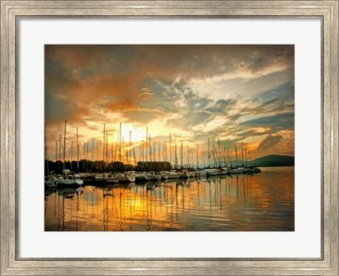 Framed Marina Sunrise II Print