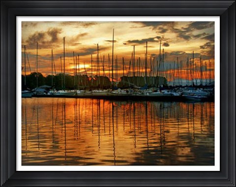 Framed Marina Sunrise III Print
