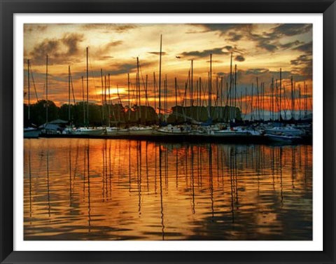 Framed Marina Sunrise III Print