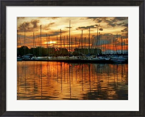 Framed Marina Sunrise III Print