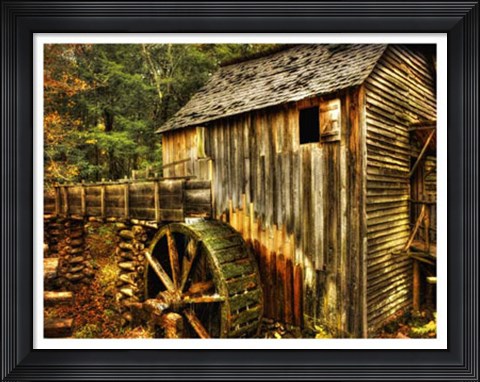 Framed Water Wheel Print