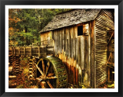 Framed Water Wheel Print