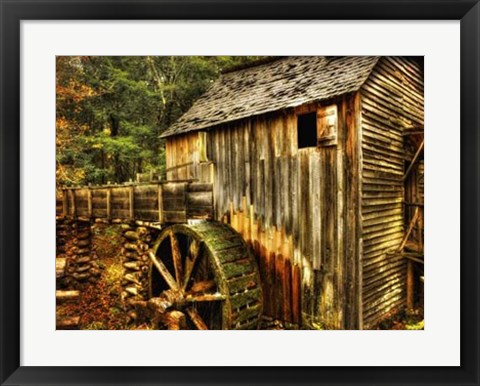 Framed Water Wheel Print