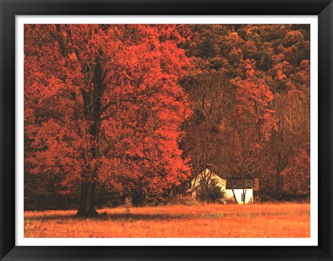Framed Farm House on a Autumn Morn&#39; Print