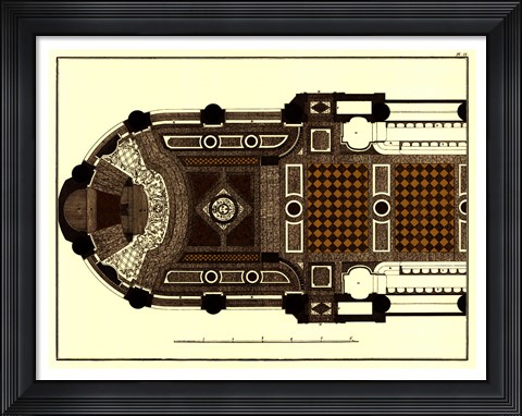 Framed French Marquetry I Print