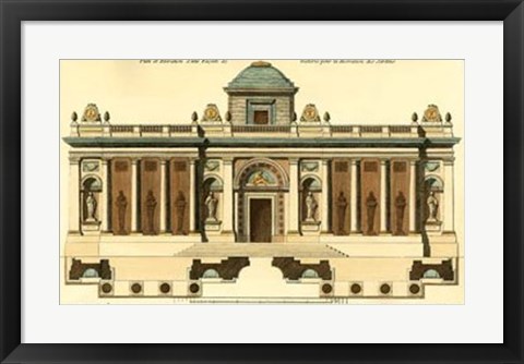 Framed Architectural Facade IV Print