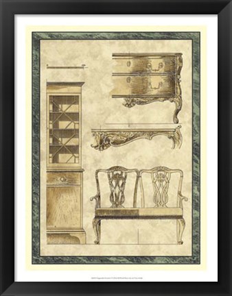 Framed Chippendale Furniture I Print