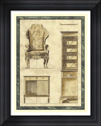 Framed Chippendale Furniture II Print