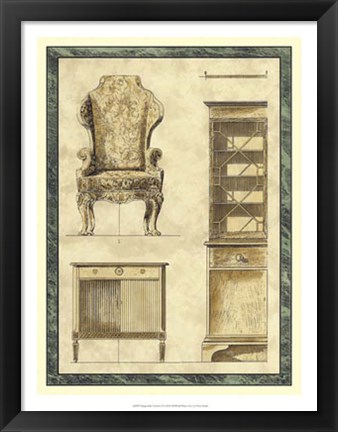 Framed Chippendale Furniture II Print