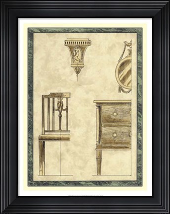 Framed Biedermeier Furniture I Print