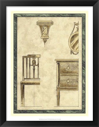 Framed Biedermeier Furniture I Print