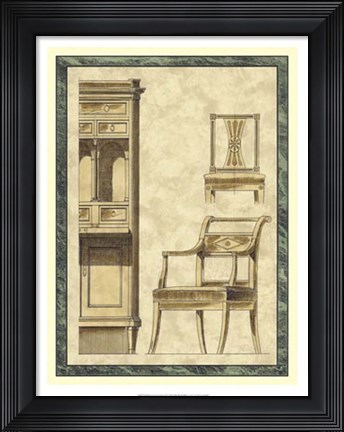 Framed Biedermeier Furniture II Print