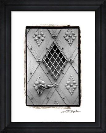 Framed Distinguished Doors I Print