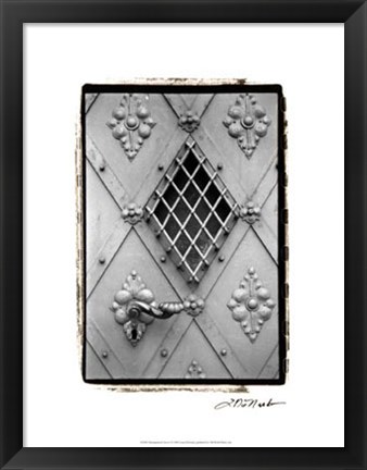 Framed Distinguished Doors I Print
