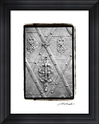 Framed Distinguished Doors III Print