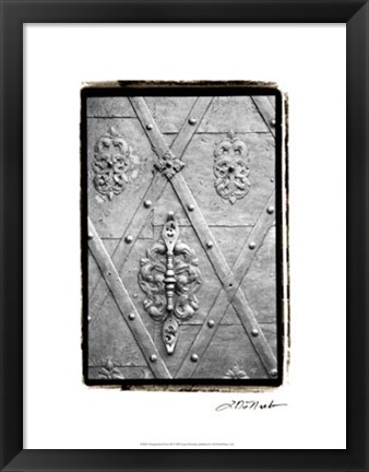 Framed Distinguished Doors III Print