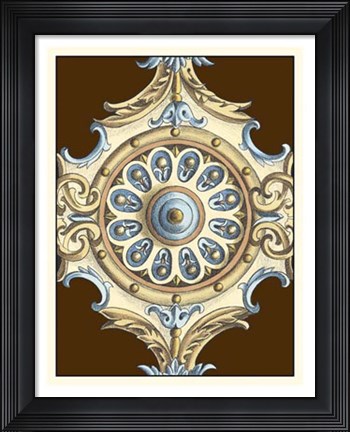 Framed Ornamental Rosette II Print