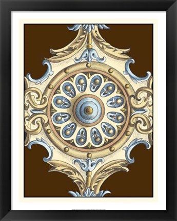 Framed Ornamental Rosette II Print