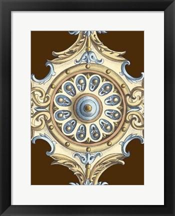 Framed Ornamental Rosette II Print