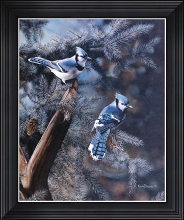 Framed Touch of Blue Print