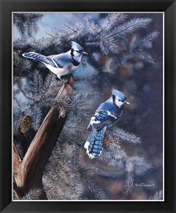 Framed Touch of Blue Print