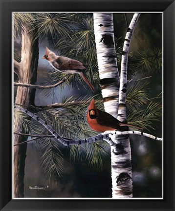 Framed Touch of Red Print