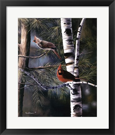 Framed Touch of Red Print