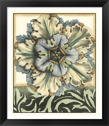 Framed Panelled Rosette I Print