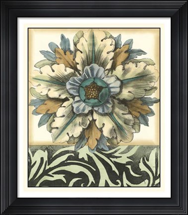 Framed Panelled Rosette II Print