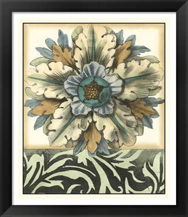 Framed Panelled Rosette II Print