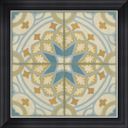 Framed No Embellish* Old World Tiles I Print