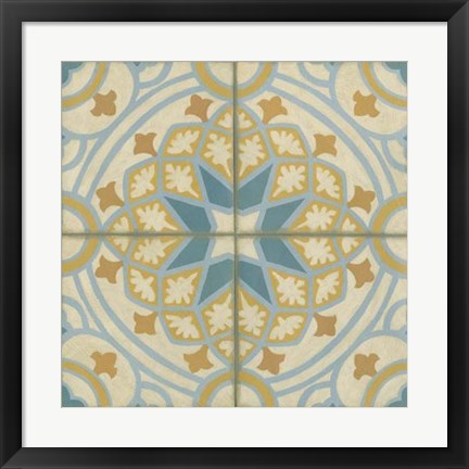 Framed No Embellish* Old World Tiles I Print