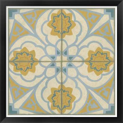 Framed No Embellish* Old World Tiles II Print