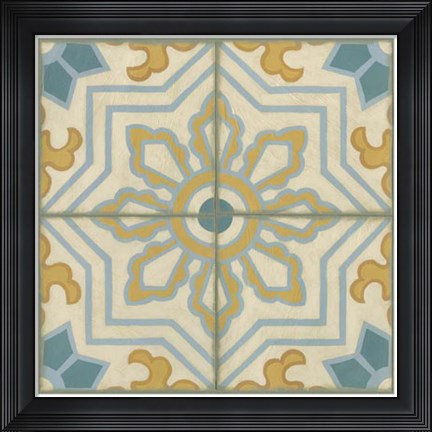 Framed No Embellish* Old World Tiles III Print