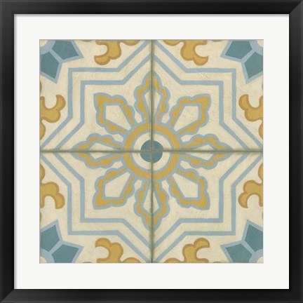 Framed No Embellish* Old World Tiles III Print