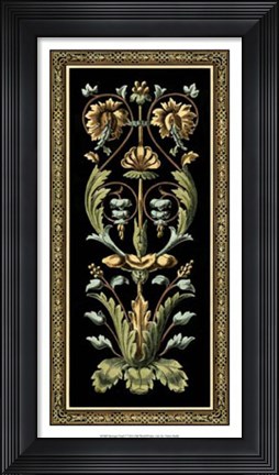 Framed Baroque Panel I Print