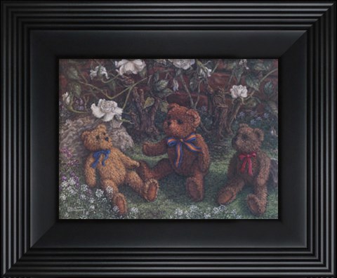 Framed Bears and Roses Print