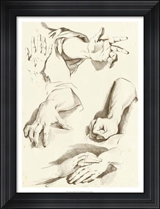 Framed Study of Hands Print