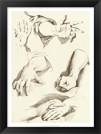 Framed Study of Hands Print